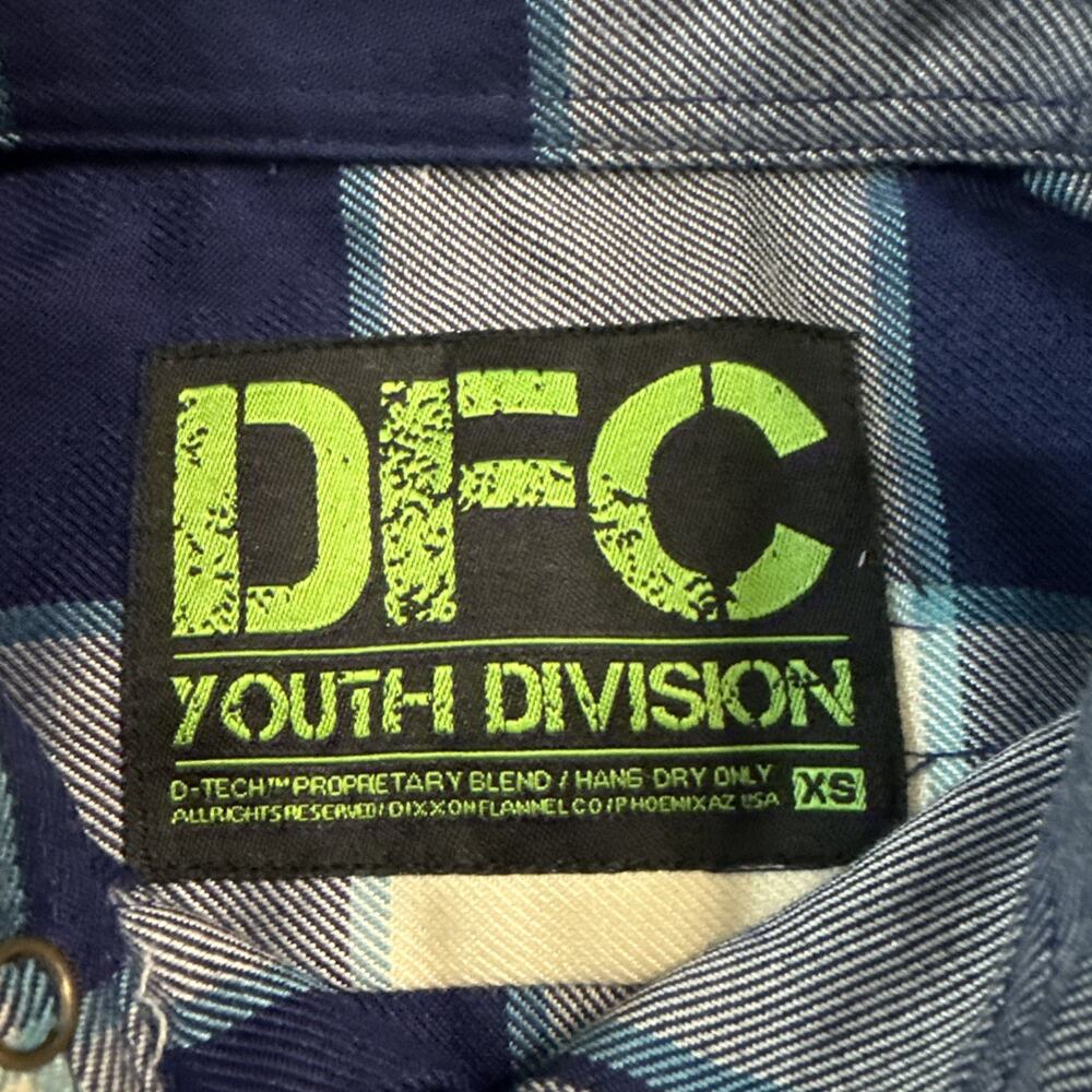 Dixxon Flannel Co Plaid DFC Flannel Kids Size XS Boys Long Sleeve W/ Snaps - Picture 3 of 4